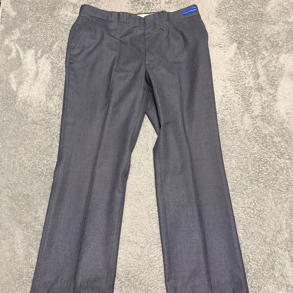 Pendleton Wool Pants Mens 40 (40x29.5) Blue Dress Flat Classic Straight USA made